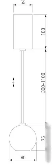 Люстра средней высоты Elektrostandard 50215/1 LED (белый) – фото товара