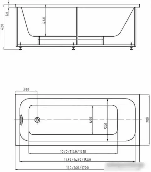 Ванна Aquatek Мия 175x70 - фото товара
