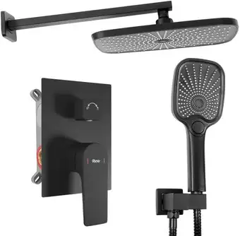 Душевая система Rea Moby Black + Box REA-P2402