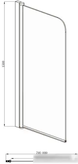 Душевая шторка Adema NFA-621 (прозрачное стекло) – фото товара