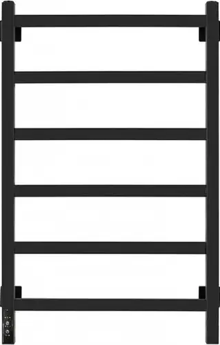 Полотенцесушитель Granula Квадро 50x80 (терморегулятор с таймером слева, черный матовый) - изображение в каталоге