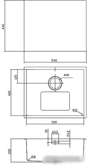 Кухонная мойка IDDIS Edifice EDI54S0i77 - фото товара