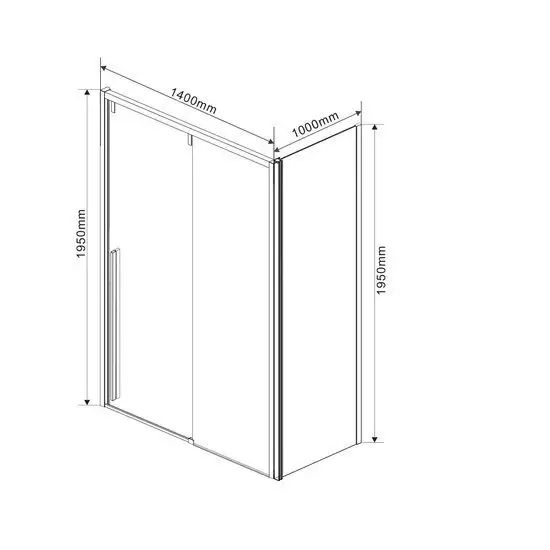 Душевой уголок Vincea Lugano VSR-1L1014CLB-1 (черный/прозрачное) - фото товара