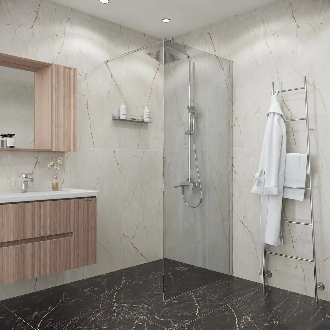 Душевая стенка Niagara 70x190 NG-531-70 (хром/прозрачное стекло) - фото товара