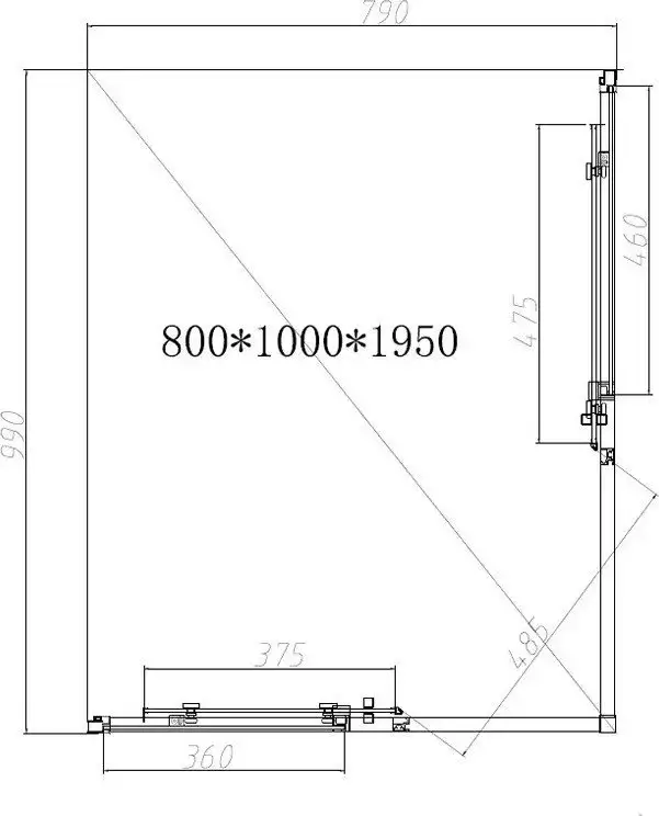 Душевой уголок Vincea Slim-N VSS-4SN8010CL - фото товара