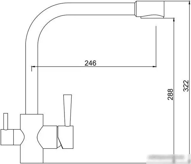 Смеситель Kaiser Merkur 26044-12 (черный) - фото товара