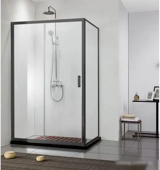 Душевая стенка Aquatek AQ ARI WA 08020BL 80x200 (черный/прозрачное стекло) - фото товара