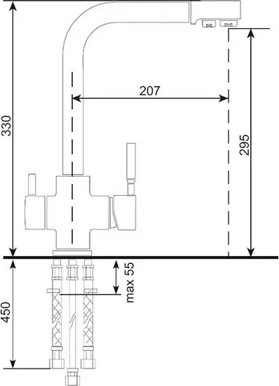 Смеситель Ulgran U-016 309 (темно-серый) - фото товара