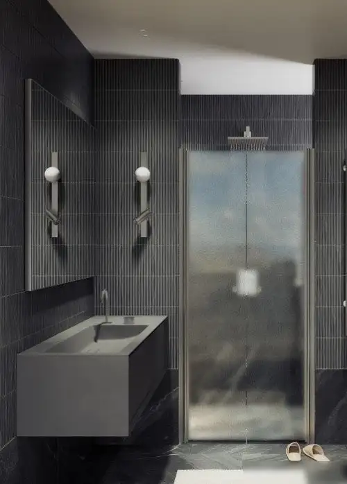 Душевая дверь MaybahGlass 198x99 MGD-445-5 (сатин стекло/хром матовый) - фото товара