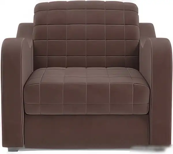 Кресло-кровать Мебель-АРС Барон №4 (велюр, молочный шоколад НВ-178 13)