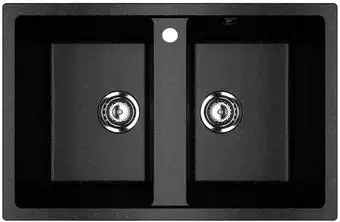 Кухонная мойка Ulgran U-608 (308 черный) - изображение в каталоге