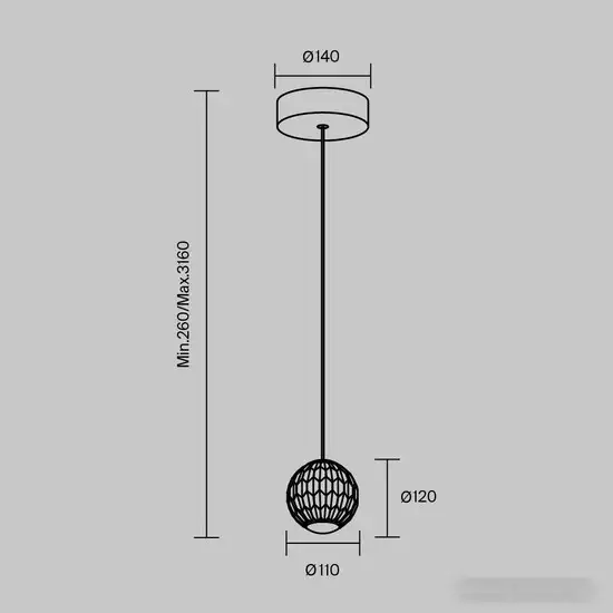 Подвесная люстра Maytoni Sapphire MOD293PL-L6BS3K – фото товара