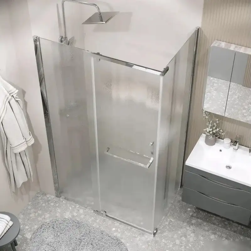 Душевая стенка Grossman Pragma 80x195 200.K33.03.80.10.02 (хром/стекло шиншилла) - фото товара