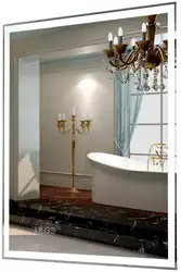 Пекам Зеркало Greta 50x60 greta-50x60scl (с подсветкой, сенсором на прикосновение и часами)