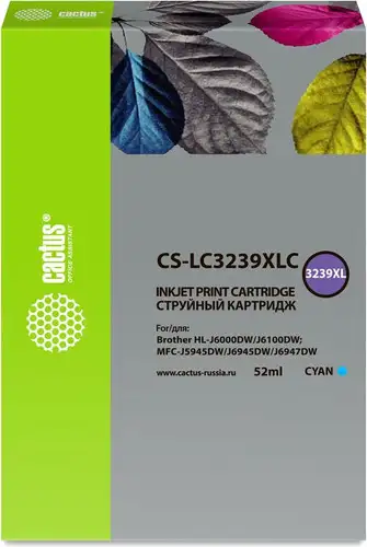 Картридж CACTUS CS-LC3239XLC (аналог Brother LC3239XLC) – изображение в каталоге
