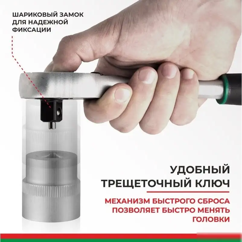 Набор трещотка с головками и битами БелАК Мастер БАК.07004 (108 предметов) – фото товара