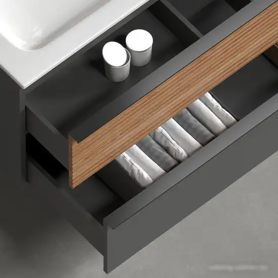 Sancos Тумба под умывальник Delta DL100RGR (дуб красный/графит) – фото товара