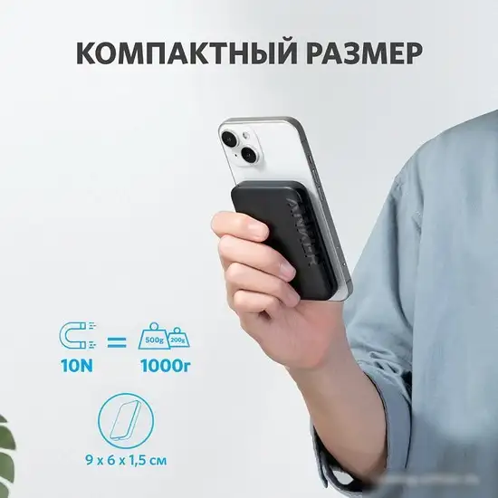 Внешний аккумулятор Anker Mag-Go Battery A1616 (белый) – фото товара