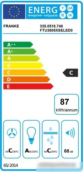 Кухонная вытяжка Franke Turn FTU 3805 XS 335.0518.748 - фото товара