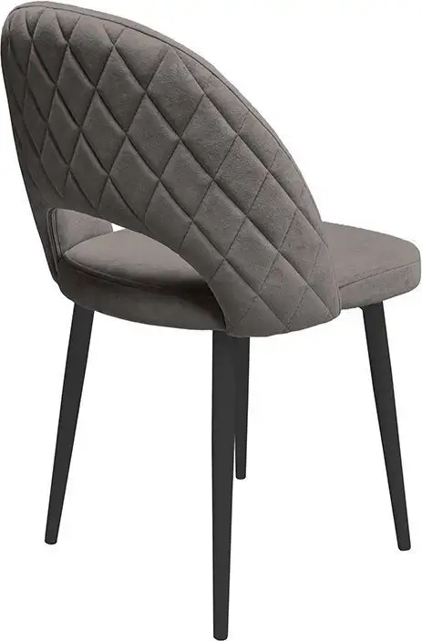 Стул Трия Амели конус Т2 (черный муар/велюр серо-коричневый) – фото товара