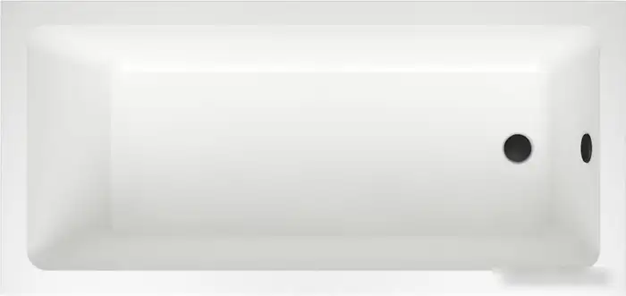 Ванна Wellsee FreeDom 165x80 231102007 (встраиваемая ванна белый глянец, ножки, сифон-автомат матовый черный) - фото товара