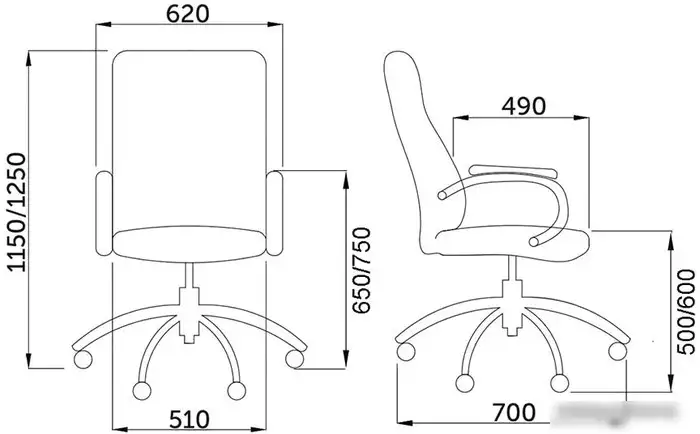 Кресло AksHome King A (натуральная кожа, темно-коричневый) – фото товара
