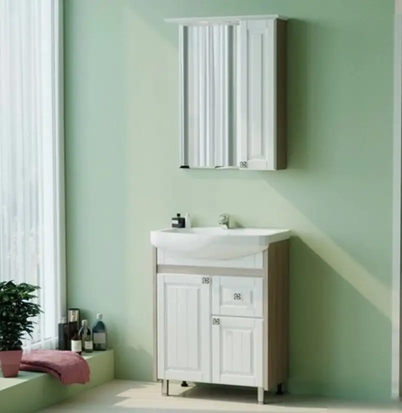 Mixline Шкаф с зеркалом для ванной Версаль-55 554990 (с подсветкой) – фото товара