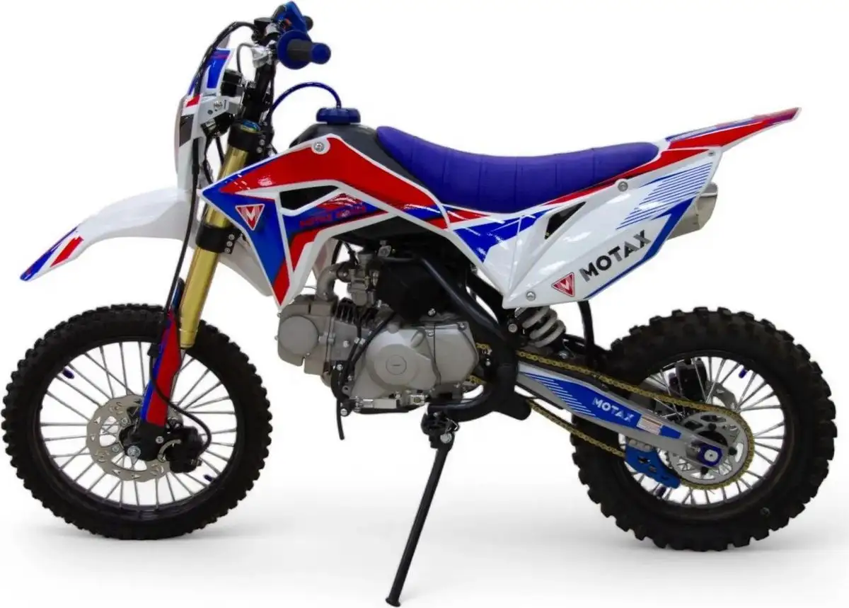 Мотоцикл Motax MX 125 17/14 (черный/белый/синий) – фото товара