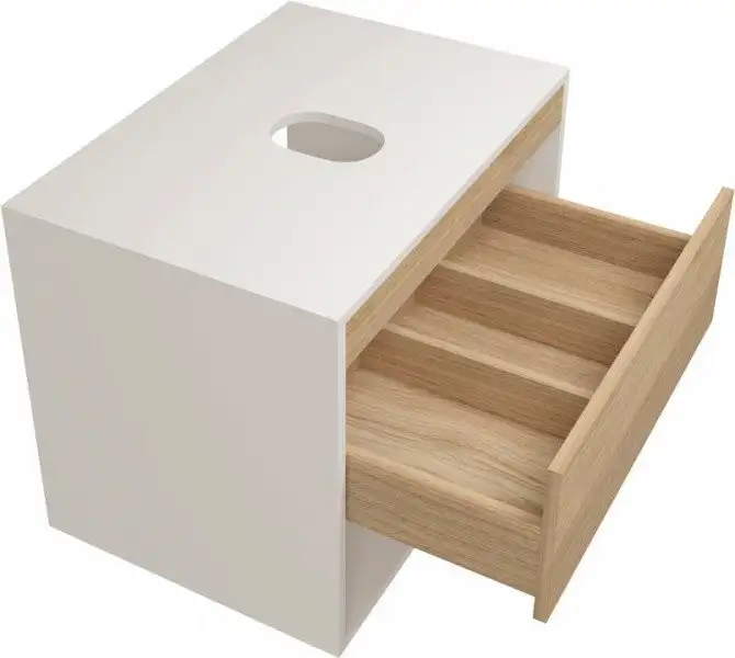 Teymi Тумба под умывальник Ritta 65см T60538 (белый/дуб) – фото товара