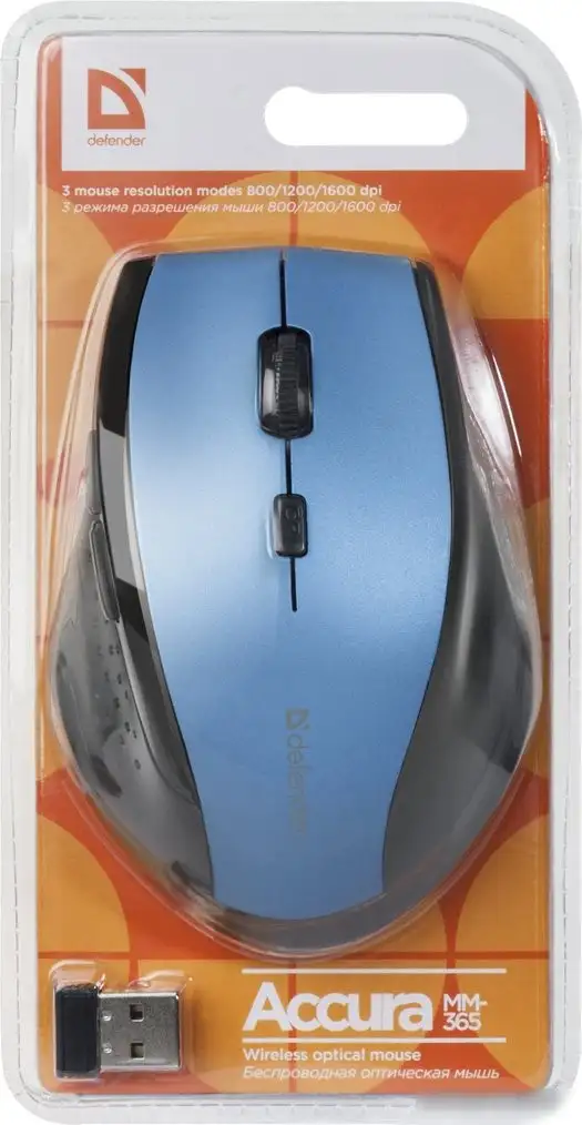 Мышь Defender Accura MM-365 (синий) – фото товара