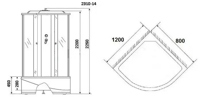 Душевая кабина Niagara Classic NG-2310-14R 120x80 - фото товара