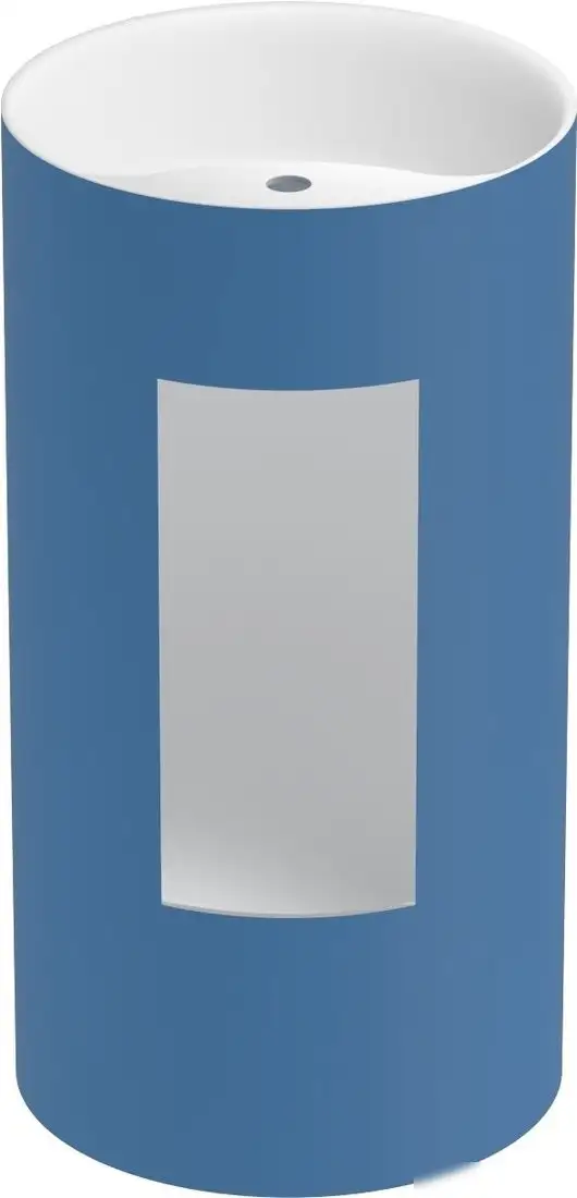 Умывальник Wellsee Chalice Perfection 230629000 (отдельностоящий, с отверстием под смеситель, цвет матовый темно-синий/глянцевый белый) - фото товара