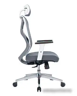 Кресло Norden Имидж Grey YS-0817H(D+T)W (белый пластик/серая сетка) – фото товара