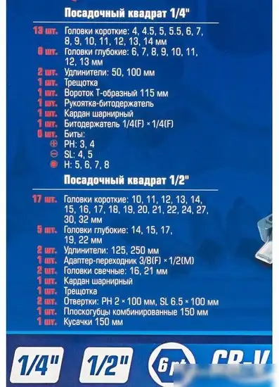 Универсальный набор инструментов FORSAGE F-4603-5 (69 предметов) – фото товара