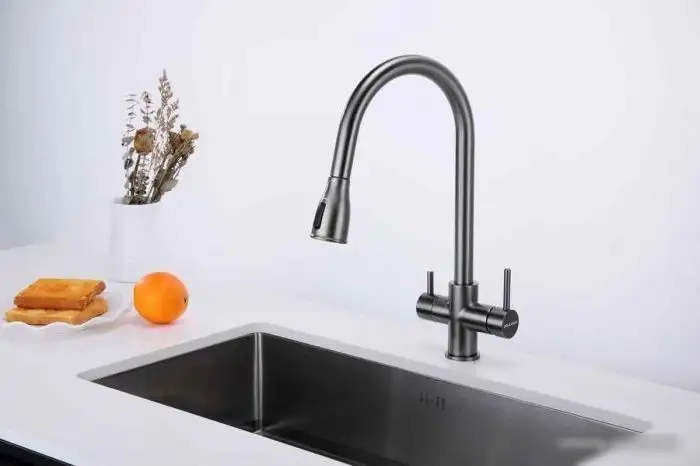 Смеситель Paulmark Lange La214212-GM (вороненая сталь) - фото товара