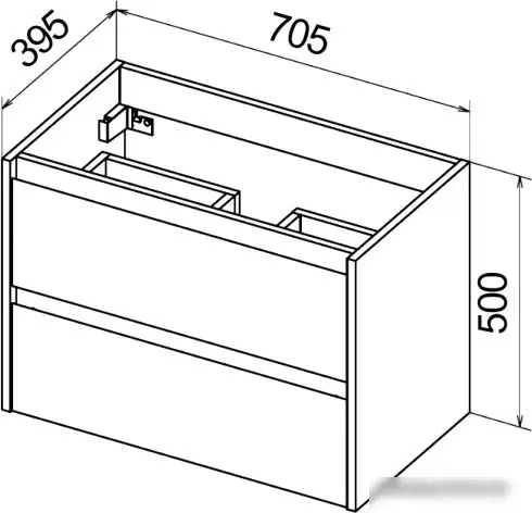 BelBagno Тумба под умывальник Kraft 39-700/390-2C-SO-RT (rovere tabacco) – фото товара