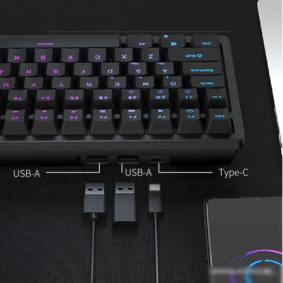 Клавиатура Royal Kludge RK98 RGB (черный, RK Brown) – фото товара