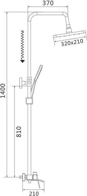 Душевая система Shevanik S4136G - фото товара