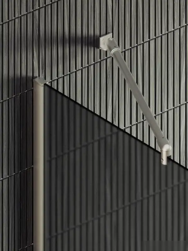 Душевая стенка MaybahGlass 89x195 MGD-735-5ш (графитовое стекло/хром матовый) - фото товара