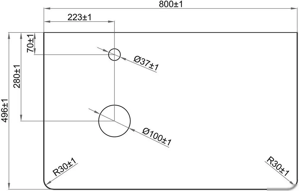 Misty Столешница Роял 80 VS03-80 (черный) – фото товара