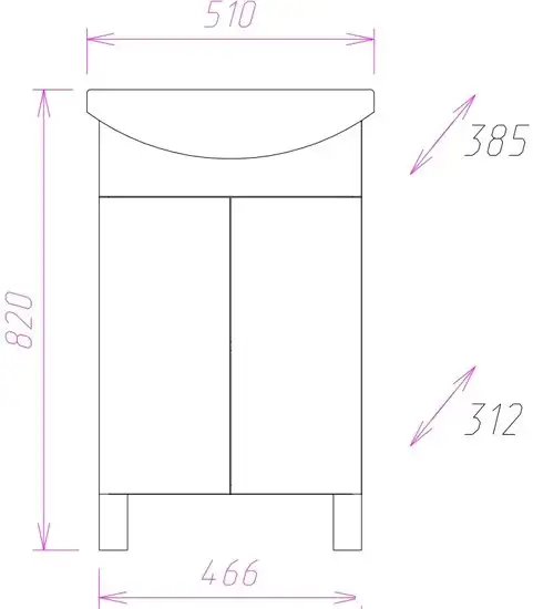 Onika Тумба под умывальник Лига 50.11 105030 – фото товара