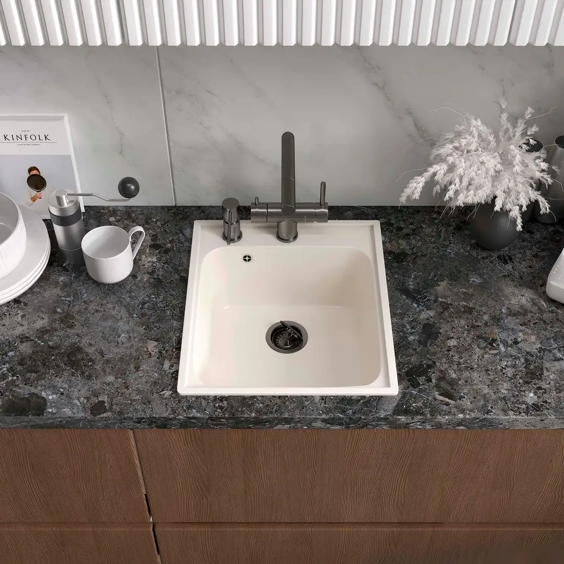 Кухонная мойка Reflexion Quadra RF0243WH - фото товара