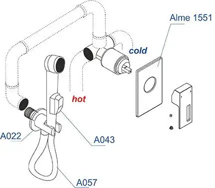 Гигиенический душ Wasserkraft A01557 - фото товара