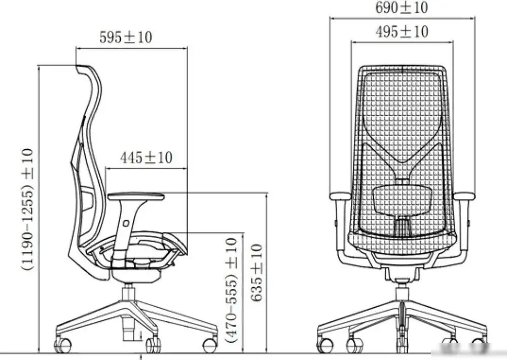 Офисное кресло SitZone CH-283A-P1 (сетка, черный) – фото товара