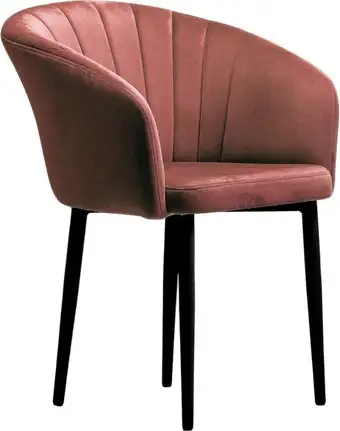 Стул с подлокотниками Памир Версаль F62 Поворотный (розовый/черная опора) – изображение в каталоге