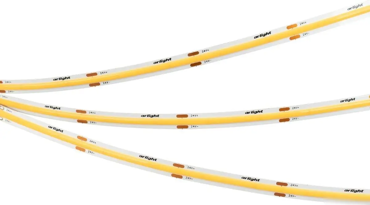 Светодиодная лента COB Arlight 8W/m 480LED/m CSPSMD холодный белый 5M COB-X480-8mm 24V White6000 039057 – фото товара