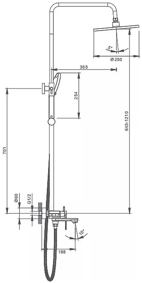 Душевая система Splenka S05.24 - фото товара