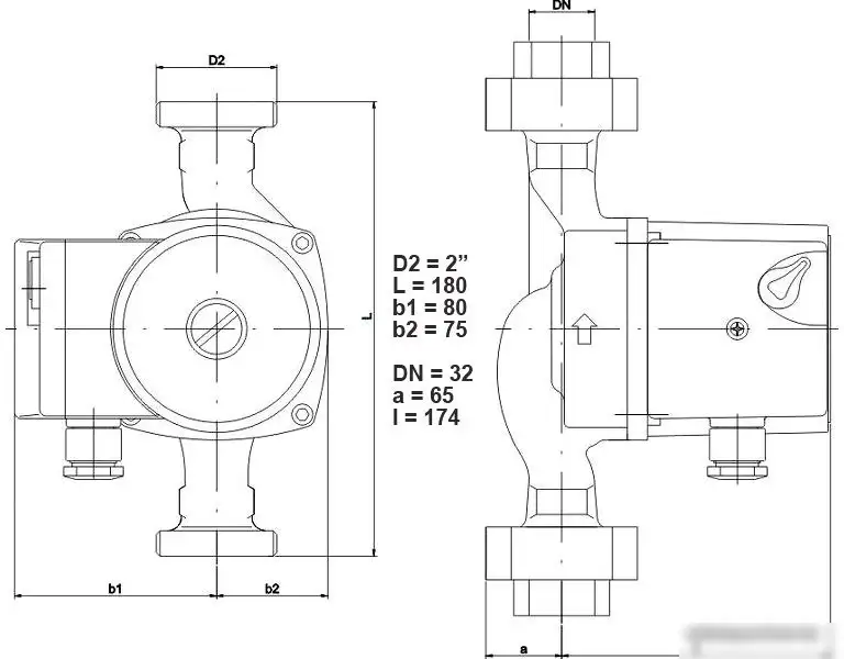 Циркуляционный насос IMP Pumps GHN 32/85-180 - фото товара