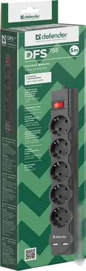 Сетевой фильтр Defender DFS 755 – фото товара