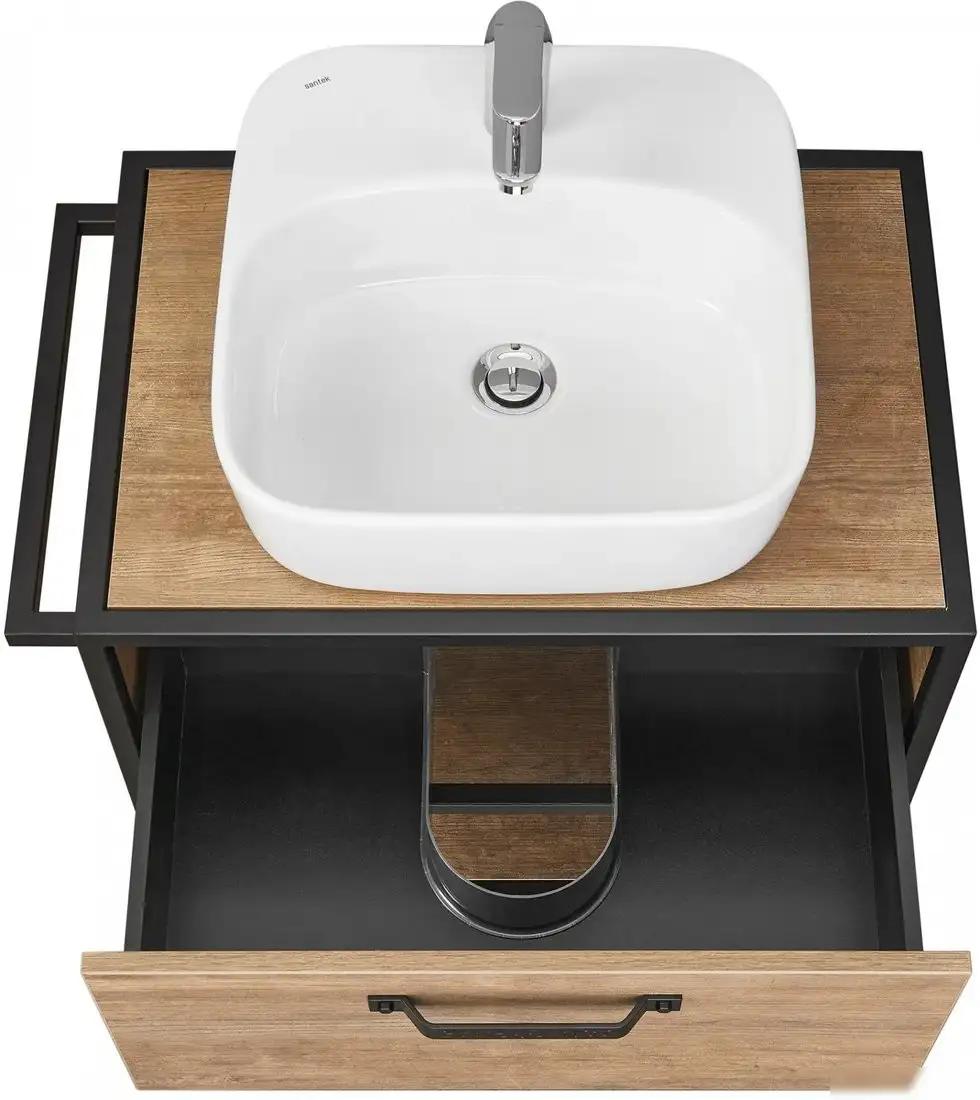 Акватон Тумба с умывальником Лофт Фабрик 65 1A2423K2LTDY0 – фото товара